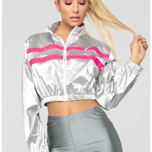 FASHION NOVA grey reflecting jacket - Picture 5 of 6